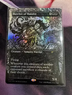 Butcher of Malakir TMNT Secret Lair Bonus Card MTG Kevin Eastman Art Foil - Image 1