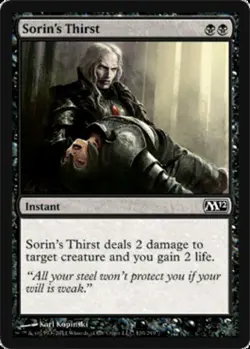 4 Sorin's Thirst ~ Near Mint Magic 2012 4x x4 Playset MTG Magic Black Card Ultim - Image 1