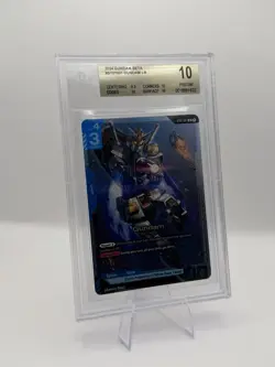 BGS Pristine 10 Gundam Card Game Gundam 2024 Beta LR Foil Unit Card ST01-001 - Image 1