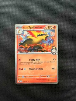 Ethan's Typhlosion Pre Release Promo Destined Rivals Pokemon Card - Image 1