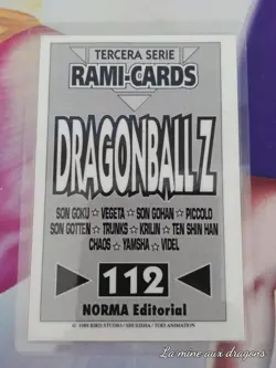 Carte Rami Tercera 112 Dragon Ball Z card set plastified Norma Goku - Image 2