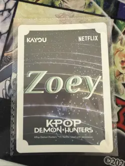 2026 Kayou KPop Demon Hunters Huntr/x PROMO CARD - ZOEY - Image 2