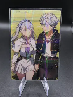 Asta And Noelle Silva Black Clover Holographic Anime Collectible Trading Card - Image 1