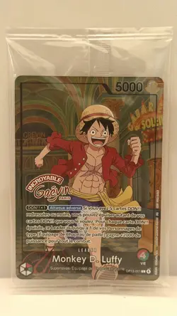 Luffy OP13-001 Promo Musee Grevin Paris Exclusive Card Game / NEW SEALED - Image 1