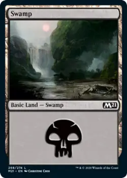4x Swamp (268) - Foil ~ Near Mint Core Set 2021 M21 MTG Magic x4 4 UltimateMTG P - Image 1