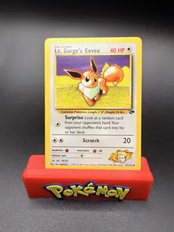 Pokemon Card - Lt. Surge's Eevee Gym Challenge 51/132 Uncommon NM - Image 1