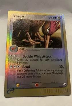 Pokemon Fearow Card 37/100 Reverse Holo Foil EX Sandstorm Near Mint E Series - Image 1