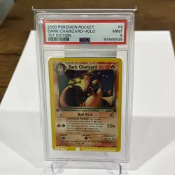 1st Edtion 2000 Pokemon Dark Charizard Team Rocket 1st Edition Holo#4 PSA 9 - Image 1