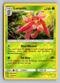 Lurantis 16/236 Uncommon Unified Minds Pokemon Reverse Holo Near Mint - Image 1