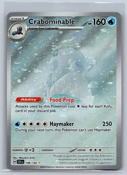 Crabominable 149/142 Illustration Rare Stellar Crown Pokemon Holo Near Mint - Image 1