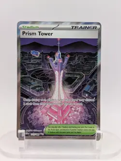 Pokemon Prism Tower 111/086 Ultra Rare Chaos Rising Full Art Trainer Holo NM ENG - Image 1