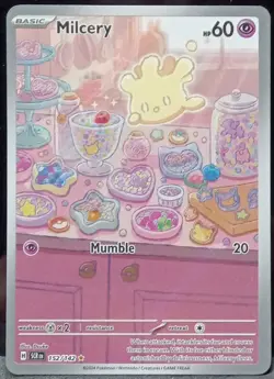 Pokemon Company Milcery Scarlet & Violet Stellar Crown 152/142 IR Holo TCG - Image 1