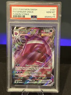 Pokemon TCG Gengar VMAX 157/264 Fusion Strike PSA 10 - Image 1