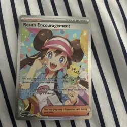 Rosa's Encouragement 123/088 Secret Rare Holo Full Art Trainer EN Perfect Order - Image 1