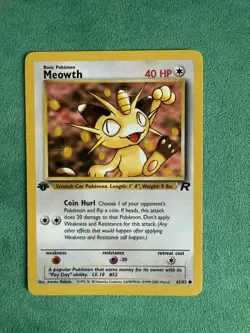 Pokemon - Meowth 62/82 - 1st Edition - Team Rocket - Near Mint - Image 1