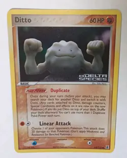 Pokemon Ditto (Geodude) EX Delta Species 62/113 Reverse Holo STAMPED 60 HP 2005 - Image 3
