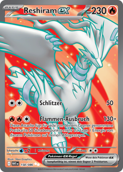 Pokemon Reshiram ex Weiße Flammen 158/086 - Image 1