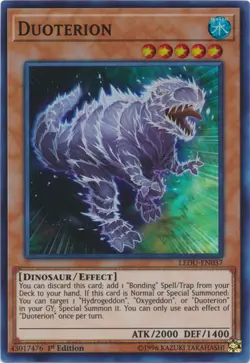Yugioh! LP Duoterion - LEDU-EN037 - Super Rare - 1st Edition Lightly Played, Eng - Image 1
