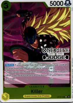 Killer (Judge Pack Vol. 5) Foil UC One Piece Promotion Cards OP10-106 NM - Image 1