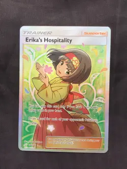 Pokemon Cards: Team Up Ultra Rare Full Art: Erika's Hospitality 174/181 - Image 1