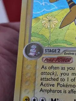 Ampharos 1/115 EX Unseen Forces Reverse Holo Rare Pokemon Card 2005 - Image 3