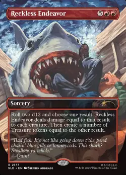 Reckless Endeavor (Borderless) Jaws - MTG Cards Shop - Image 1