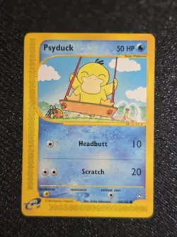 Pokemon TCG Aquapolis Psyduck Card 104/147 2002 Regular LP - Image 1