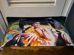 Bruce Lee "Dragon" Playmat Ken Meyer Jr. SIGNED Magic The Gathering Artist - Image 1