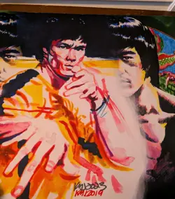 Bruce Lee "Dragon" Playmat Ken Meyer Jr. SIGNED Magic The Gathering Artist - Image 3