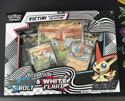Pokemon S&V Black Bolt & White Flare Victini Illustration Collection Box Sealed - Image 1