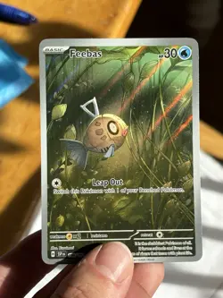 Feebas 198/191 Sv08: Surging Sparks Illustration Rare Full Art Holo Pokemon TCG - Image 1