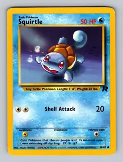 Squirtle 68/82 Common Team Rocket Pokemon Unlimited Lightly Played - Image 1
