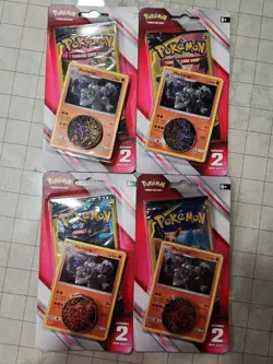 Pokemon Team Up Sealed 2 Pack Mini Blister Dollar General ART SET X4 - Image 1