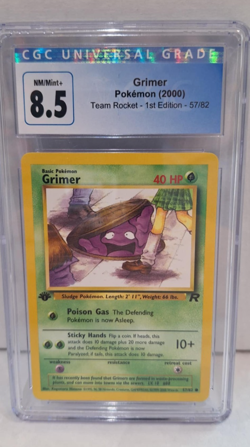 Pokemon- Grimer- 1st Edition #57/82- Team Rocket- CGC 8.5 NM/Mint+ - Image 1