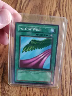 Yugioh Follow Wind LOB-098 Legend of Blue Eyes White Dragon 1st Edition NM-MT - Image 1