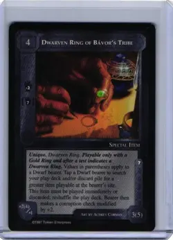 Middle-Earth CCG MECCG Dwarven Ring of Bavor's Tribe The Lidless Eye Card - Image 1