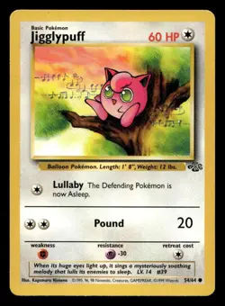 Pokemon Card Jungle Jigglypuff 54/64 Common - Image 1