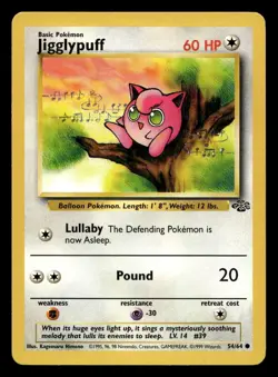 Pokemon Card Jungle Jigglypuff 54/64 Common - Image 1