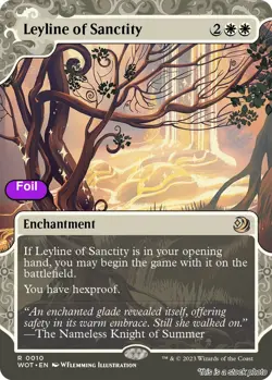 MTG Foil Leyline of Sanctity Card #10 Wilds of Eldraine: Enchanting Tales NM ... - Image 1