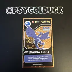 Pokemon Card Peru Pokedex Gold Shadow Lugia - Image 1