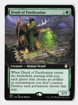 Druid of Purification (Extended Art) 308 Commander MTG NM - Image 1