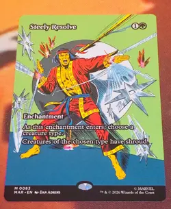 Steely Resolve Borderless Marvel Super Heroes Mtg Nm 0083 - Image 1