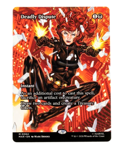 Deadly Dispute Marvel Super Heroes 0064 Mythic MTG Borderless NM - Image 1