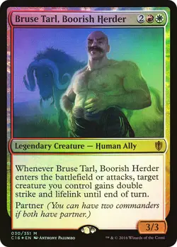 MTG FOIL Bruse Tarl, Boorish Herder - Commander 2016 #030 - Image 1