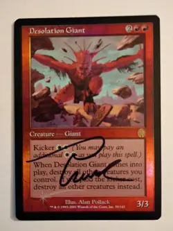 Magic The Gathering - 1x Signed Foil Desolation Giant (mtg) Apocalypse - Image 1