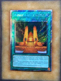 Yugioh Mausoleum of the Emperor RA03-EN167 Platinum Secret Rare 1st Ed NM - Image 1