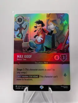 Disney Lorcana - Max Goof - Rockin’ Teen (Epic) - Fabled 214/204 - Image 1