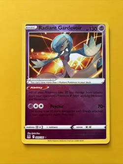 Pokemon TCG Radiant Gardevoir Lost Origin 069/196 Radiant Rare NM Condition - Image 1