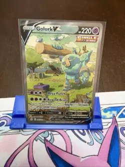 Golurk V (Alternate Full Art) 182/203 - SWSH07: Evolving Skies Holo Pokemon Card - Image 4