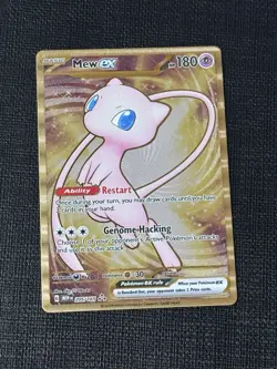 Pokemon TCG Scarlet & Violet 151 Gold Mew UPC Promo Metal Card 205/165 - Image 1